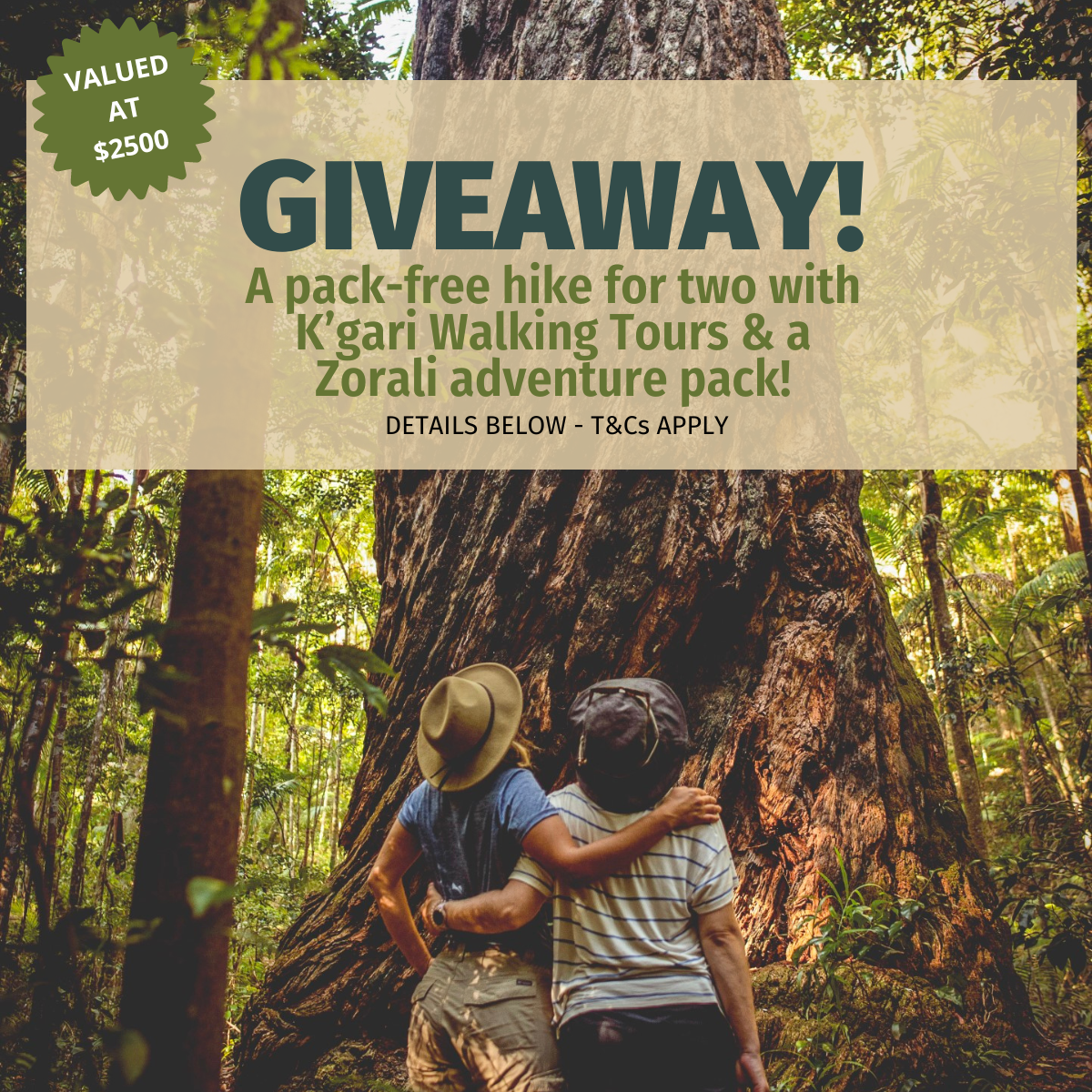 kgari walking tours x zorali giveaway